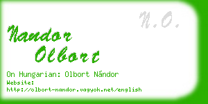 nandor olbort business card