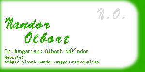 nandor olbort business card